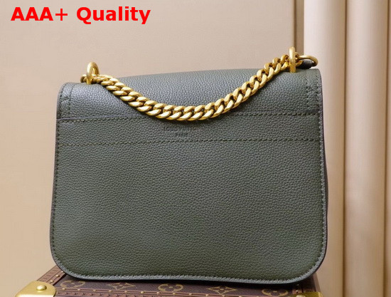 Louis Vuitton Lockme Chain PM Handbag Khaki Green Grained Calf Leather M57067 Replica