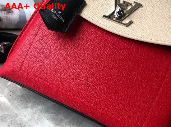 Louis Vuitton Lockme Ever BB Beige and Red Replica