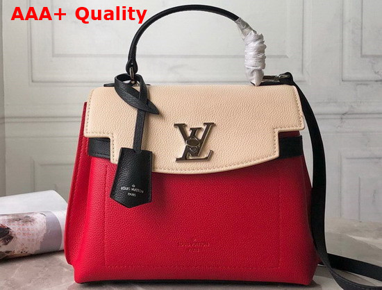 Louis Vuitton Lockme Ever BB Beige and Red Replica