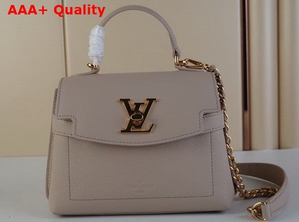 Louis Vuitton Lockme Ever Mini Handbag in Greige Grained Calf Leather M21052 Replica