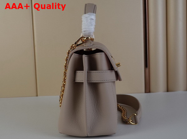 Louis Vuitton Lockme Ever Mini Handbag in Greige Grained Calf Leather M21052 Replica