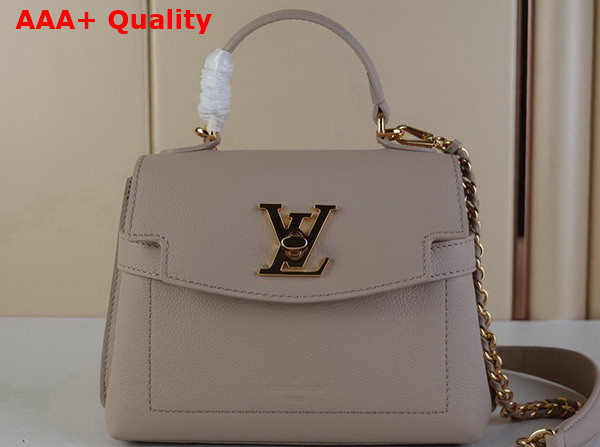 Louis Vuitton Lockme Ever Mini Handbag in Greige Grained Calf Leather M21052 Replica