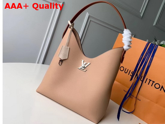 Louis Vuitton Lockme Hobo in Beige Soft Calfskin M44330 Replica