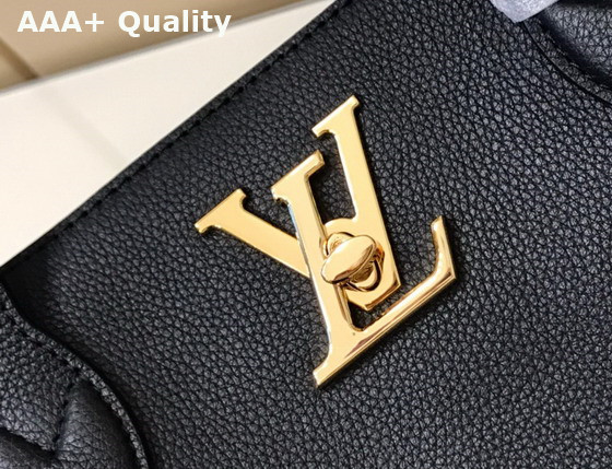 Louis Vuitton Lockme Shopper Black Grained Calf Leather M57345 Replica