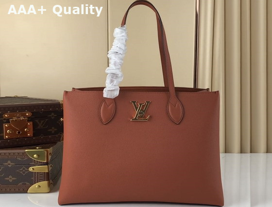 Louis Vuitton Lockme Shopper Chataigne Brown Grained Calf Leather M58927 Replica