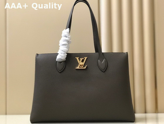 Louis Vuitton Lockme Shopper in Khaki Grained Calf Leather Replica