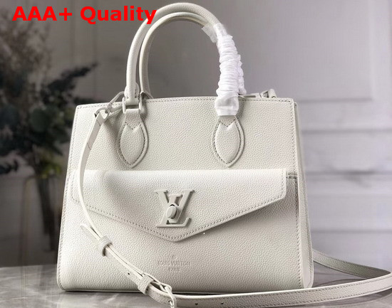 Louis Vuitton Lockme Tote PM White Soft Grained Calfskin M55817 Replica