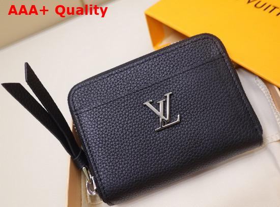 Louis Vuitton Lockme Zippy Coin Purse in Black Calf Leather M80099 Replica