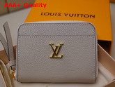 Louis Vuitton Lockme Zippy Coin Purse in Greige Calf Leather M80100 Replica