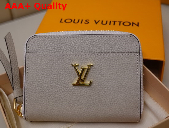 Louis Vuitton Lockme Zippy Coin Purse in Greige Calf Leather M80100 Replica