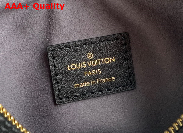 Louis Vuitton Loop Baguette Handbag in Black Calfskin with a Nano Version of the Monogram Embossed Into the Leather M22591 Replica