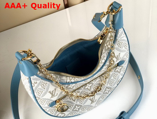 Louis Vuitton Loop Handbag Ecru Blue Since 1854 Jacquard Textile M81094 Replica