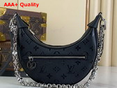 Louis Vuitton Loop Handbag in Black Calfskin with a Black Monogram Silkscreen Print M11267 Replica