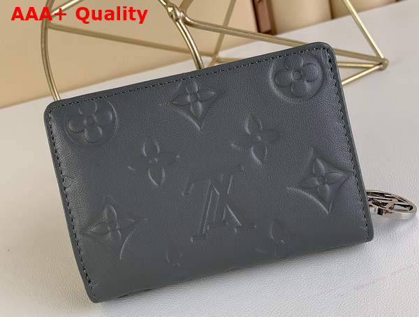 Louis Vuitton Lou Wallet in Anthracite Gray Monogram Embossed Lambskin Replica