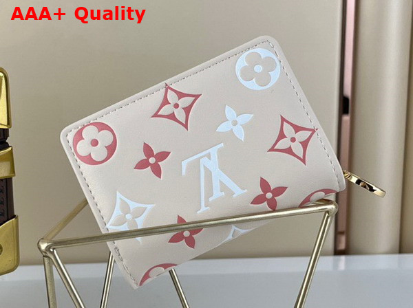 Louis Vuitton Lou Wallet in Cream Puffy Lambskin Contrasting Monogram Flowers M82291 Replica