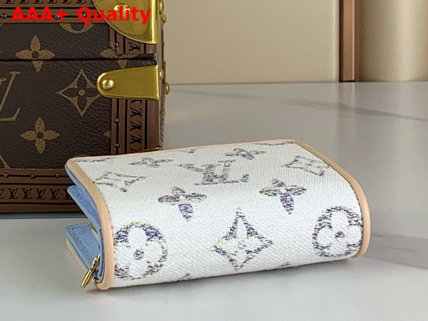 Louis Vuitton Lou Wallet in Multicolor White Monogram Jacquard Fabric M83500 Replica