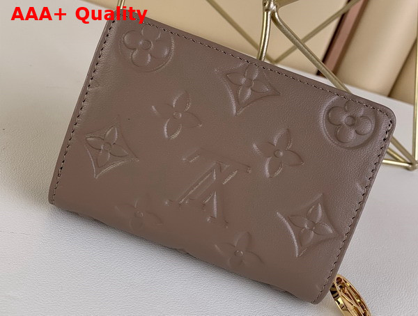 Louis Vuitton Lou Wallet in Taupe Monogram Embossed Lambskin Replica