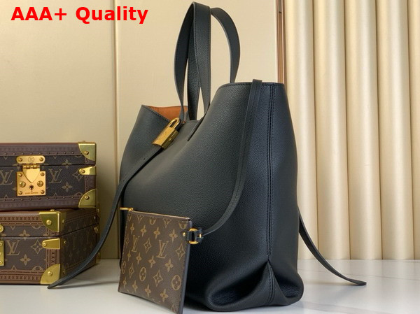 Louis Vuitton Low Key Cabas MM Bag in Black Grained Calfskin M25341 Replica