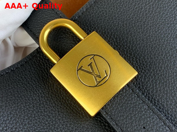 Louis Vuitton Low Key Cabas MM Bag in Black Grained Calfskin M25341 Replica