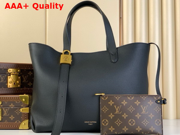 Louis Vuitton Low Key Cabas MM Bag in Black Grained Calfskin M25341 Replica