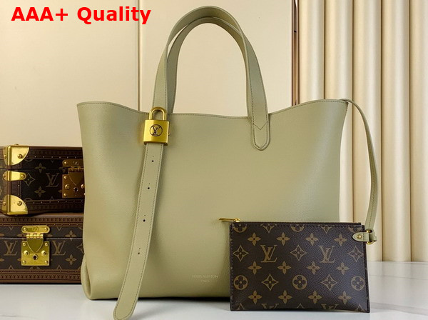 Louis Vuitton Low Key Cabas MM Bag in Clay Green Grained Calfskin M25343 Replica