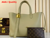 Louis Vuitton Low Key Cabas MM Bag in Clay Green Grained Calfskin M25343 Replica