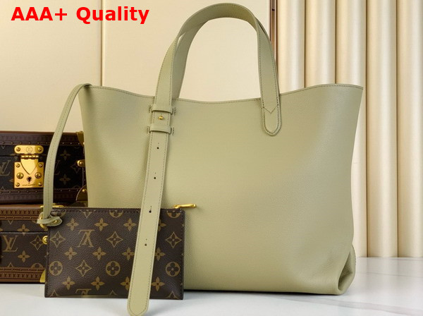 Louis Vuitton Low Key Cabas MM Bag in Clay Green Grained Calfskin M25343 Replica