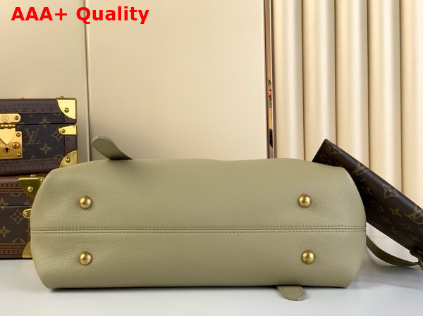 Louis Vuitton Low Key Cabas MM Bag in Clay Green Grained Calfskin M25343 Replica