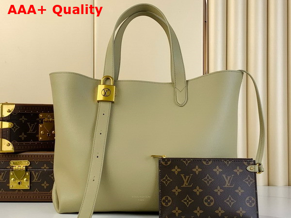 Louis Vuitton Low Key Cabas MM Bag in Clay Green Grained Calfskin M25343 Replica