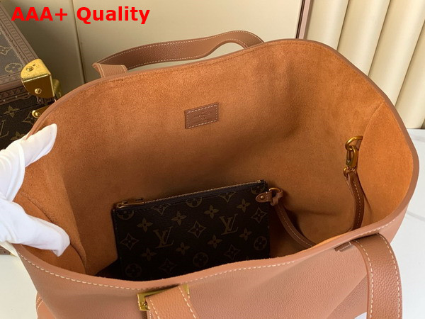 Louis Vuitton Low Key Cabas MM Bag in Cognac Brown Grained Calfskin M25342 Replica