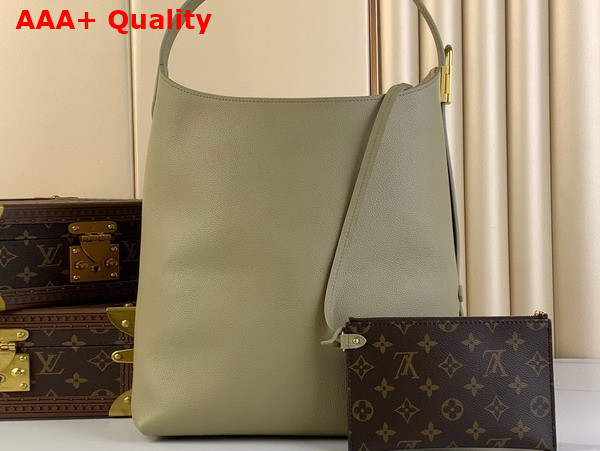 Louis Vuitton Low Key Hobo MM Bag in Clay Green Grained Calfskin M24988 Replica