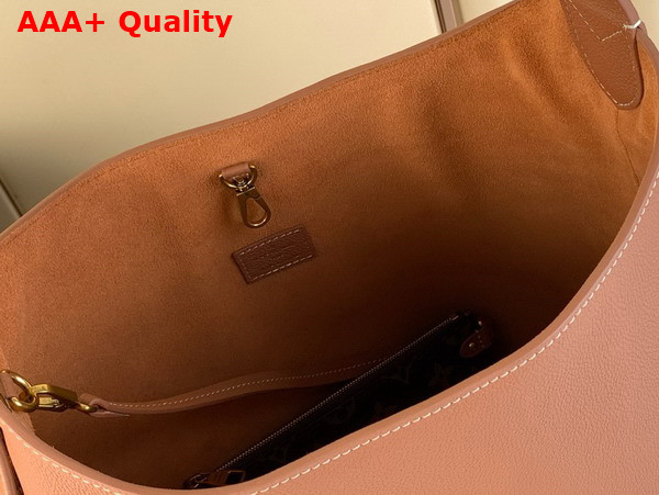 Louis Vuitton Low Key Hobo MM Handbag in Cognac Brown Grained Calfskin M24974 Replica