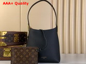 Louis Vuitton Low Key Hobo PM Bag in Black Grained Calfskin M25352 Replica