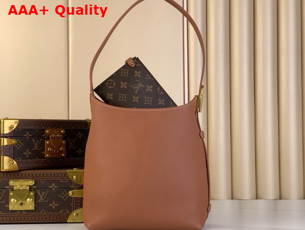 Louis Vuitton Low Key Hobo PM Bag in Cognac Grained Calfskin M25354 Replica