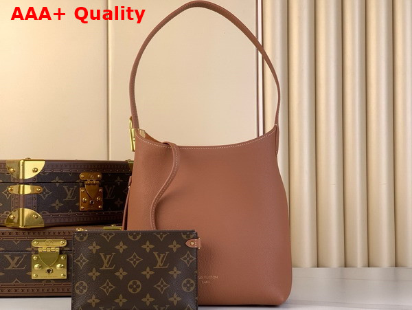 Louis Vuitton Low Key Hobo PM Bag in Cognac Grained Calfskin M25354 Replica