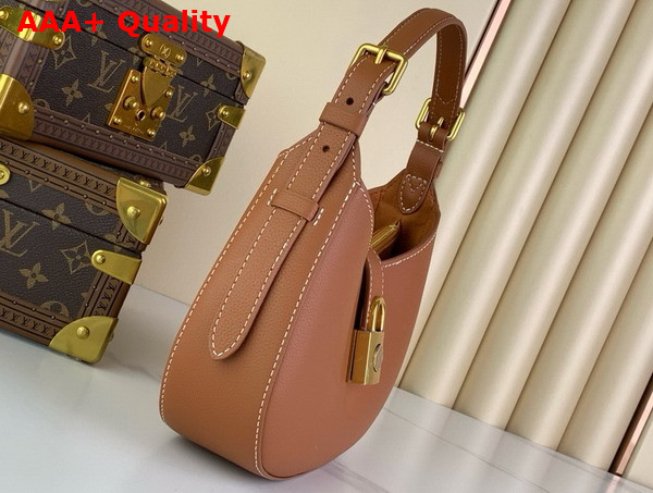 Louis Vuitton Low Key Shoulder Bag in Cognac Brown Grained Calfskin M24885 Replica