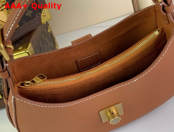 Louis Vuitton Low Key Shoulder Bag in Cognac Brown Grained Calfskin M24885 Replica