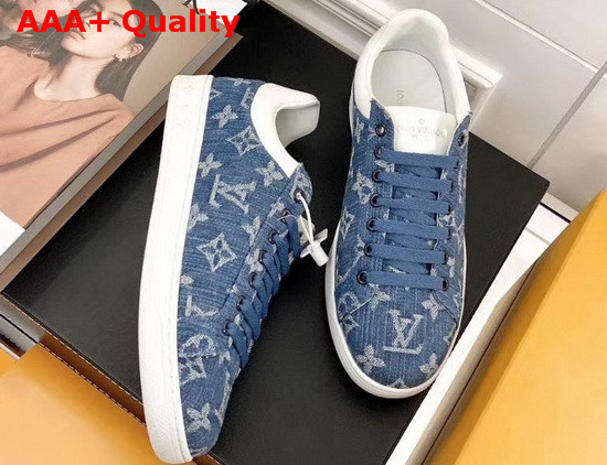 Louis Vuitton Luxembourg Sneaker Denim Monogram Navy Blue 1A5UGY Replica