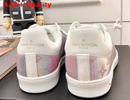 Louis Vuitton Luxembourg Sneaker Iridescent Monogram Textile and Calf Leather Pink 1A5HB8 Replica