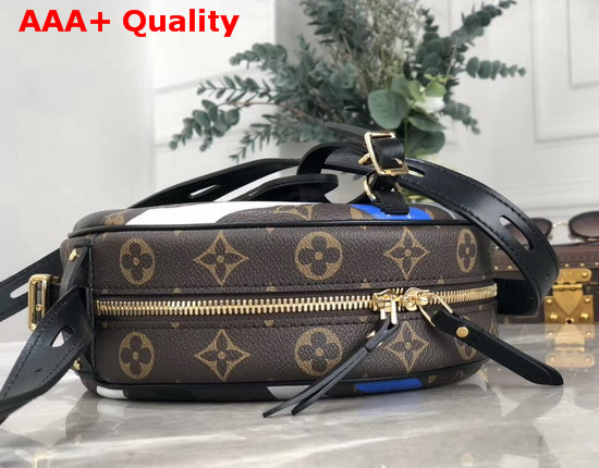 Louis Vuitton Lvxlol Boite Chapeau Souple Exclusive Monogram Canvas Patterned with Blue and Silver Camo M45095 Replica