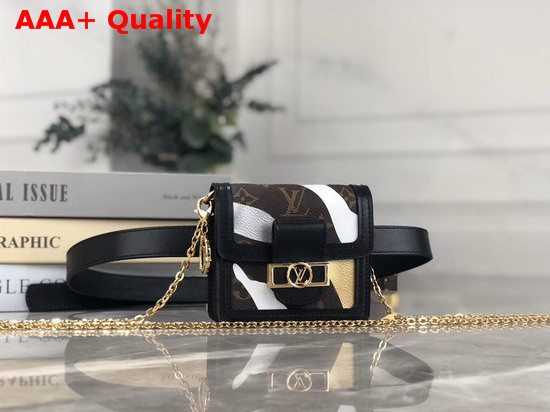 Louis Vuitton Lvxlol Bumbag Dauphine BB Gold and Silver Camouflage Pattern M69086 Replica