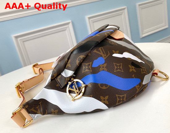 Louis Vuitton Lvxlol Bumbag Monogram Canvas Patterned with an Exclusive Blue and Silver Motif M45106 Replica