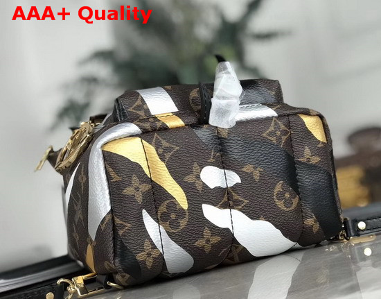 Louis Vuitton Lvxlol Palm Springs Mini Backpack in Monogram Canvas with Gold and Silver Camouflage Pattern M45143 Replica