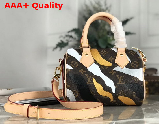 Louis Vuitton Lvxlol Speedy BB Monogram Canvas with Gold and Silver Camouflage Print M45202 Replica