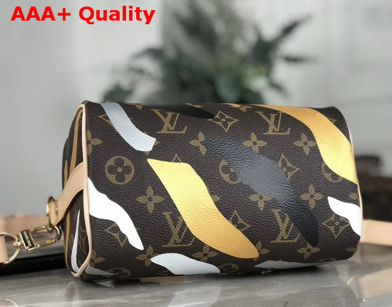 Louis Vuitton Lvxlol Speedy BB Monogram Canvas with Gold and Silver Camouflage Print M45202 Replica