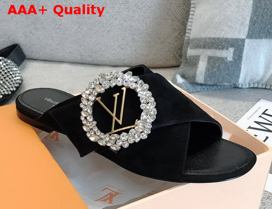 Louis Vuitton Madeleine Mule Black Velvet 1A5KQI Replica