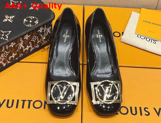 Louis Vuitton Madeleine Pump Black Patent Calf Leather 1A8MXS Replica