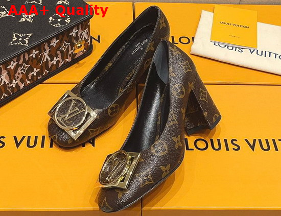 Louis Vuitton Madeleine Pump Cacao Patent Monogram Canvas 1A8N90 Replica