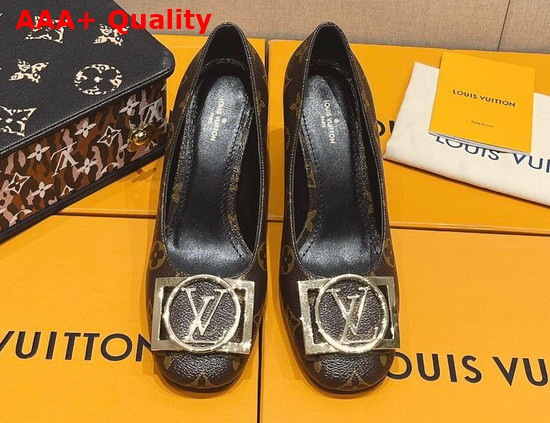 Louis Vuitton Madeleine Pump Cacao Patent Monogram Canvas 1A8N90 Replica