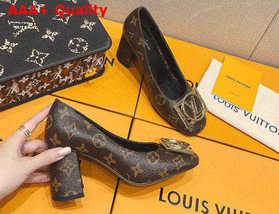 Louis Vuitton Madeleine Pump Cacao Patent Monogram Canvas 1A8N90 Replica